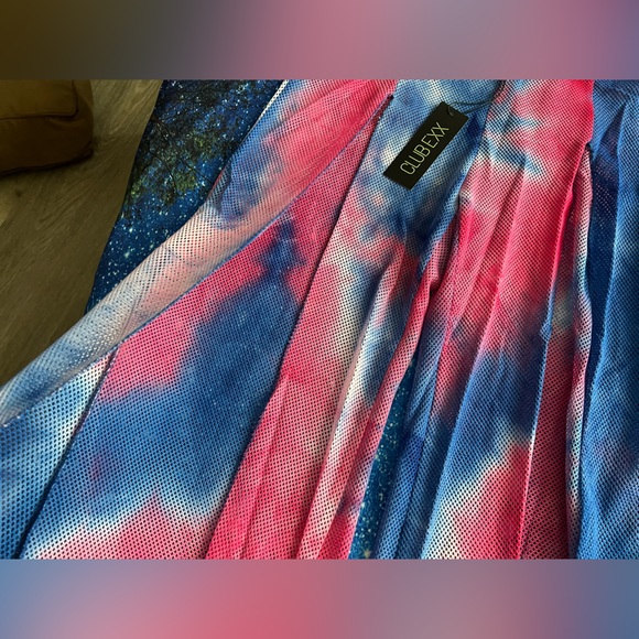 NWT Dolls Kill x Club Exx Cognac Lilac Fly-Away Pants Small Tie Dye - Picture 4 of 10